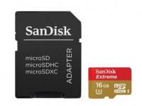 Sandisk Карта памяти Micro SDHC 16Gb Class 10 SDSQXNE-016G-GN6MA + адаптер
