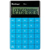 Berlingo Калькулятор настольный, 12 разрядов, двойное питание, 165x105x13 мм, синий