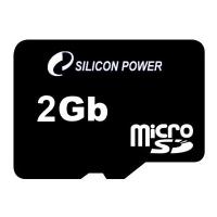 Silicon Power Micro SecureDigital 2Gb  (SP002GBSDT000V10-SP) + SD переходник