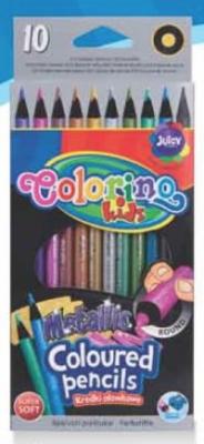Colorino Круглые цветные карандаши, 10 цветов металлик