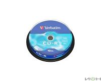 Verbatim Диск  CD-R 700Mb 52x 10шт Cake Box