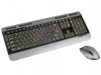 JET.A Комплект клавиатура + мышь SlimLine KM5 W USB черно-серый