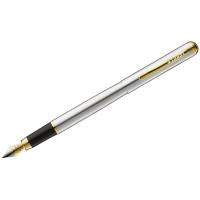 Luxor Ручка перьевая "Marvel", синяя, 0,8 мм, корпус хром/золото