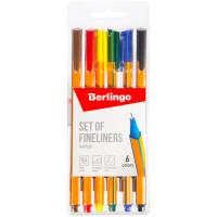 Berlingo Ручки капиллярные "Rapido", 0,4 мм, 6 цветов