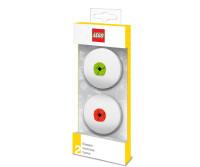 LEGO (Лего) Набор ластиков &quot;LEGO&quot;, цвет: салатовый, красный, 2 штуки