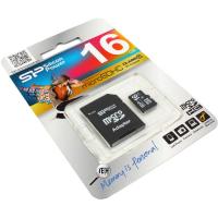 Silicon Power Micro SecureDigital 16Gb SDHC class10 (SP016GBSTH010V10-SP) + адаптер SD