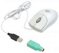 Logitech RX250 Optical Mouse USB+PS/2 White