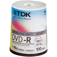 TDK Диск DVD-R TDK, 4.7Gb, 16x, Cake Box, 100 штук