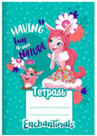 Тетради Тетрадь в клетку Mattel "Enchantimals", A5, 12 листов