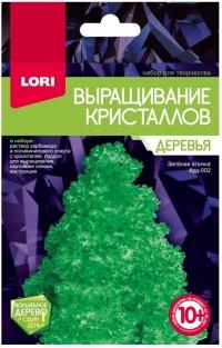 Lori Набор для выращивания кристаллов &quot;Деревья. Зеленая ёлочка&quot; (12 штук в комплекте) (количество товаров в комплекте: 12)