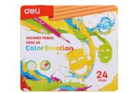 DELI Карандаши цветные "Color Emotion", 24 цвета