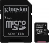 Kingston 64 GB microSDXC Class 10 UHS-I (SD адаптер) 45 MB/s SDC 10 G2/64 GB