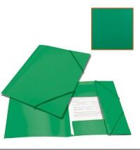 BRAUBERG Папка на резинках, зеленая
