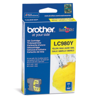 Brother Картридж струйный "Brother", (LC980Y) DCP-145C/165C/195C/375CW, желтый, оригинальный, ресурс 260 страниц
