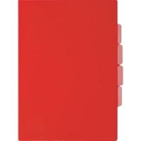 Комус Папка-уголок пластиковая, А4, 150 мкм, 3 отделения, прозрачная красная