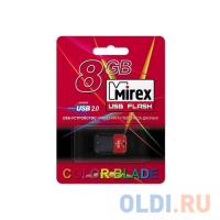 Mirex Флешка 8Gb 8GB, USB 2.0, Красный USB 2.0 красный черный 13600-FMUART08