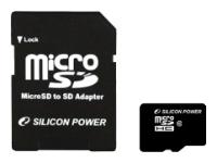 Silicon Power microSDHC 16Gb Class 10 + adapter