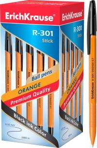 ErichKrause Ручка шариковая "R-301 Orange Stick", черная