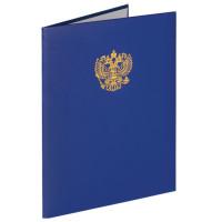 Staff Папка адресная "Герб России", бумвинил, А4, цвет синий