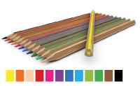 Y-plus Цветные карандаши "Tripod", 12 цветов, с выемками по двум сторонам