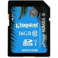 Kingston Карта памяти SDHC 16GB Class 10 SDA10/16GB