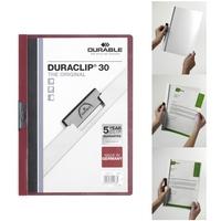 Durable Папка с клипом "Duraclip Original 30", 30 листов, темно-красная