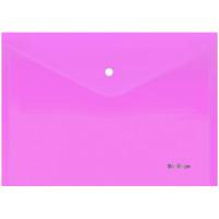Berlingo Папка-конверт на кнопке &quot;Starlight&quot;, А4, 180 мкм, прозрачная розовая