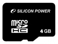 Silicon Power microSDHC Class 10 4GB без адаптера