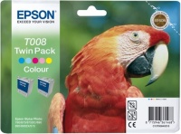 Epson T008 x2 Color Ink Cartridge