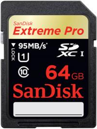 Sandisk SDXC Extreme Pro 64GB