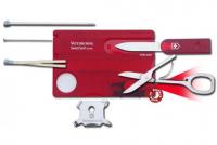 Victorinox Швейцарская карта SwissCard Lite 0.7300.T 13 функций полупрозрачный красный