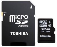 Toshiba microsdhc 32gb class 4 + адаптер sd-c32gj (bl5a)