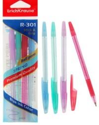 ErichKrause Ручки шариковые "R-301 Spring Stick&Grip", 0,7 мм, синие чернила, 4 штуки
