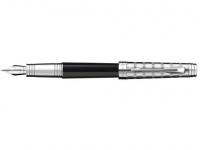 Ручка перьевая Parker Premier Custom F561 перо F черно-серебристый S0887890