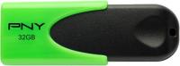 PNY Флешка USB 32Gb N1 Attache FD32GATT4NEOKGR-EF черно-зеленый