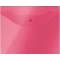 OfficeSpace Папка-конверт на кнопке, А5, 150 мкм, полупрозрачная, красная