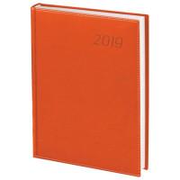 BRAUBERG Ежедневник датированный на 2019 год &quot;Rainbow&quot;, А5, 168 листов, цвет обложки оранжевый