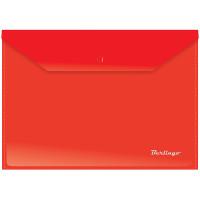 Berlingo Папка-конверт на кнопке, А4, 180 мкм, красная (10 штук в комплекте) (количество товаров в комплекте: 10)