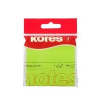 Kores Блок-кубик "Kores", 75x75 мм, неоновый зеленый, 100 листов