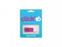 QUMO Флешка USB 16Gb  Click USB2.0 бело-фиолетовый QM16GUD-CLK-Violet