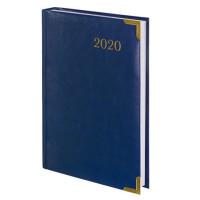 BRAUBERG Ежедневник датированный на 2020 год "Senator", А5, 168 листов, цвет обложки синий