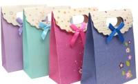 Айрис-Пресс Набор подарочных пакетов с клапаном "Цветы", цвет: микс, 12x6x16 см, 12 штук, AR1032 (количество товаров в комплекте: 12)