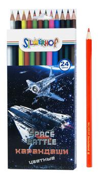 Silwerhof Цветные карандаши "Space battle", 24 цвета