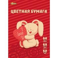 №1 School Цветная бумага "Зайка", А4, 10 листов, 10 цветов