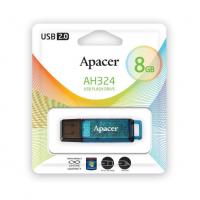 Apacer USB 2.0 AH324 8Гб, Голубой, пластик, USB 2.0