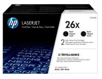 HP Тонер-картридж лазерный Hewlett Packard (HP) "26X Black 2-pack LJ Toner Cartridge CF226XD", чёрный, 2 штуки (количество товаров в комплекте: 2)