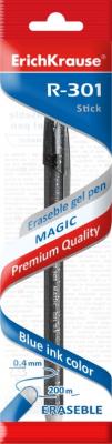 ErichKrause Ручка гелевая сo стираемыми чернилами "R-301 Magic Gel", 0,5 мм, черная (в пакете)