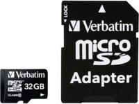 Verbatim Карта памяти Micro SDHC 32GB Class 10 44083 + адаптер