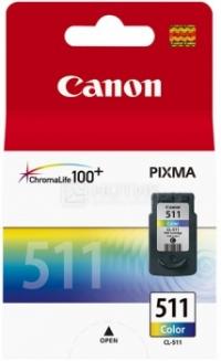 Canon Картридж CL-511 для Pixma MP 240/260/480 244 стр, Цветной 2972B007