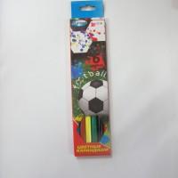 CENTRUM Карандаши цветные "Футбол", 177 мм, 6 цветов